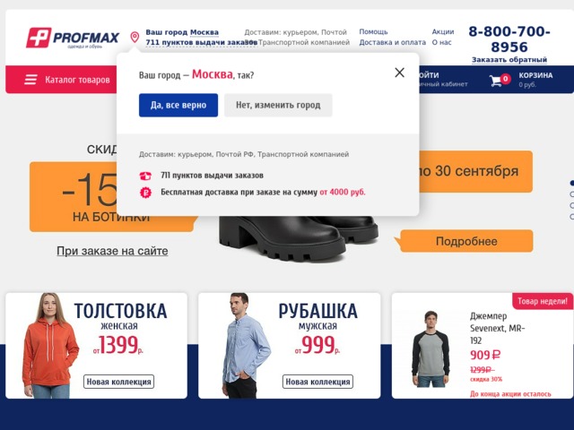 Скриншот сайта www.profmax.pro