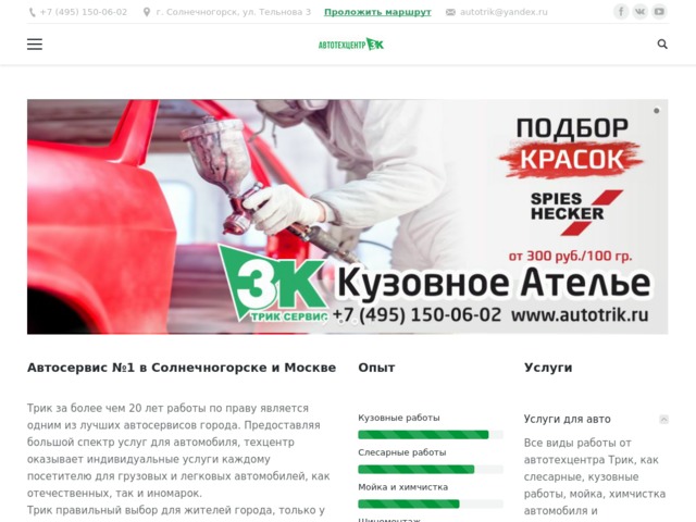 Скриншот сайта autotrik.ru