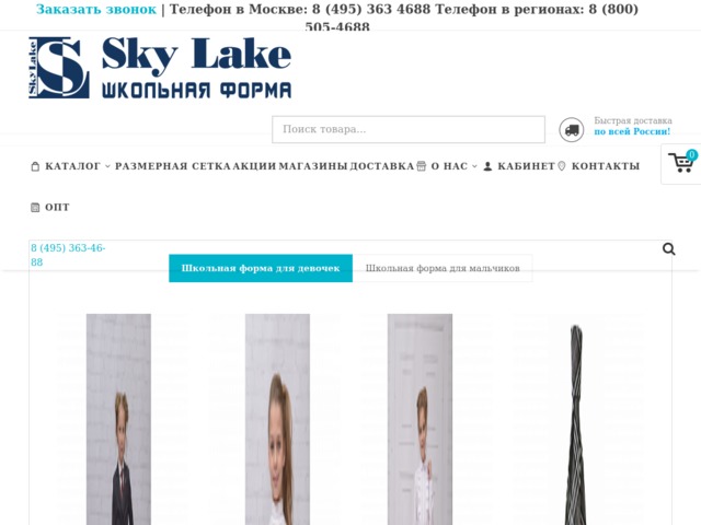 Скриншот сайта www.skylake.ru